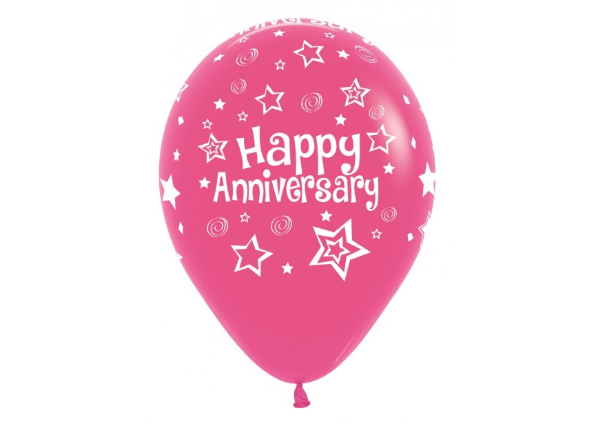 SempertexEurope-HappyAnniversary-Fuchsia-012-12inch-R12ANNIV-LatexBalloon