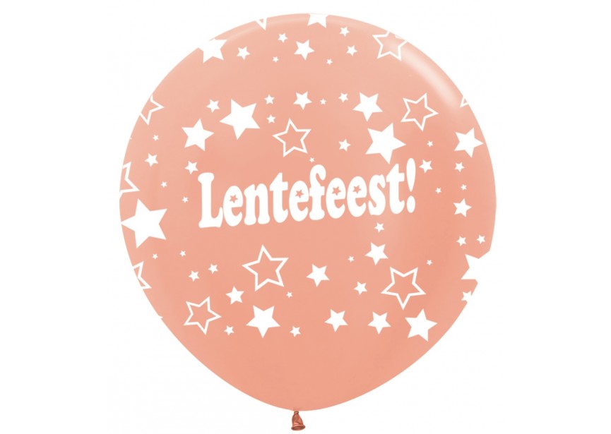 SempertexEurope-Lentefeest-Stars-Metallic-RoseGold-568-36inch-R36LENTE568-LatexBalloon