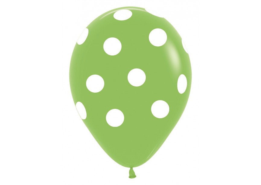 SempertexEurope-PolkaDots-LimeGreen-031-12inch-R12PD031-LatexBalloon