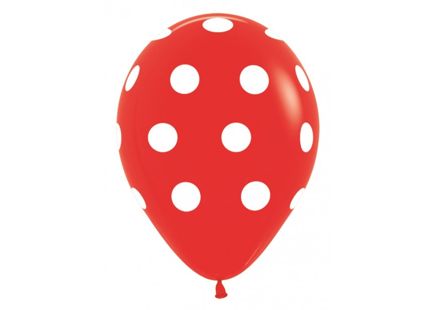 SempertexEurope-PolkaDots-Red-015-12inch-R12PD015-LatexBalloon