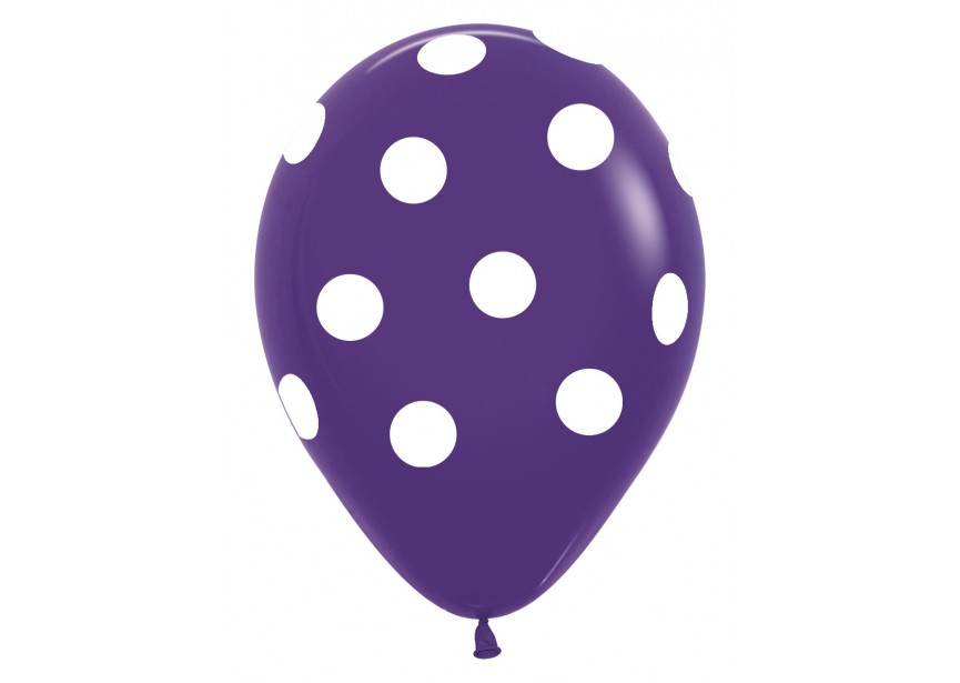 SempertexEurope-PolkaDots-Violet-051-12inch-R12PD051-LatexBalloon