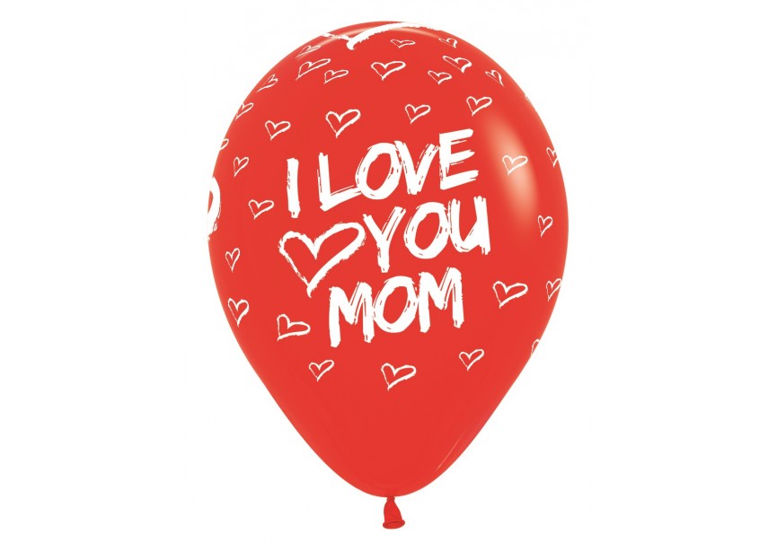 SempertexEurope-ILoveYouMom-Red-015-12inch-R12MOM-LatexBalloon