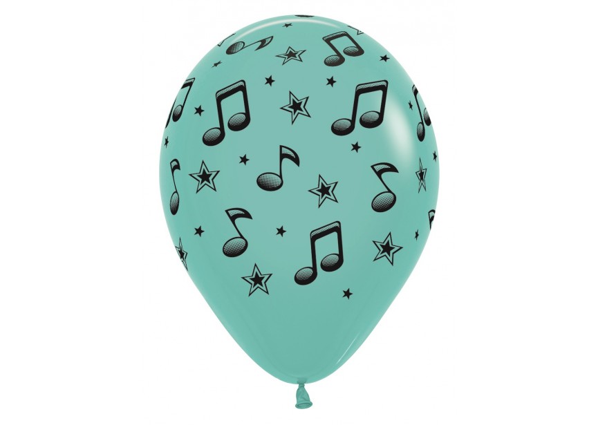 SempertexEurope-MusicNotes-Aquamarina-037-12inch-R12MUSIC-LatexBalloon