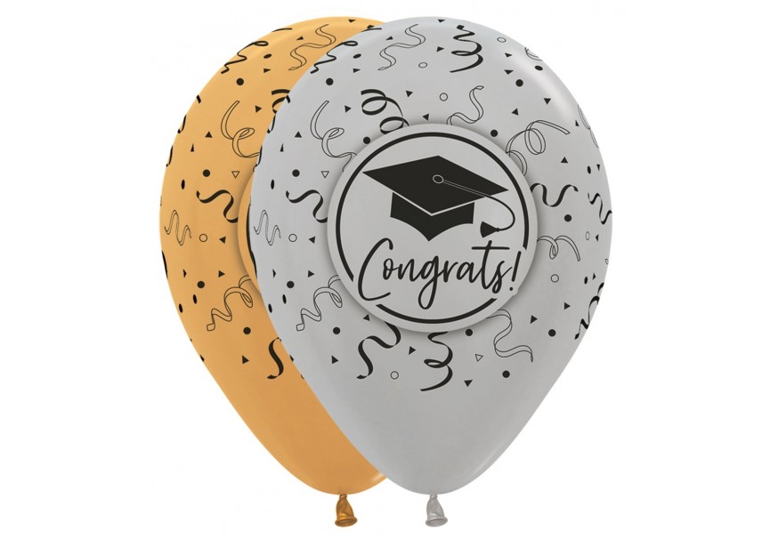 SempertexEurope-CongratsGraduation-Assortment-12inch-R12CONGRATS-LatexBalloon