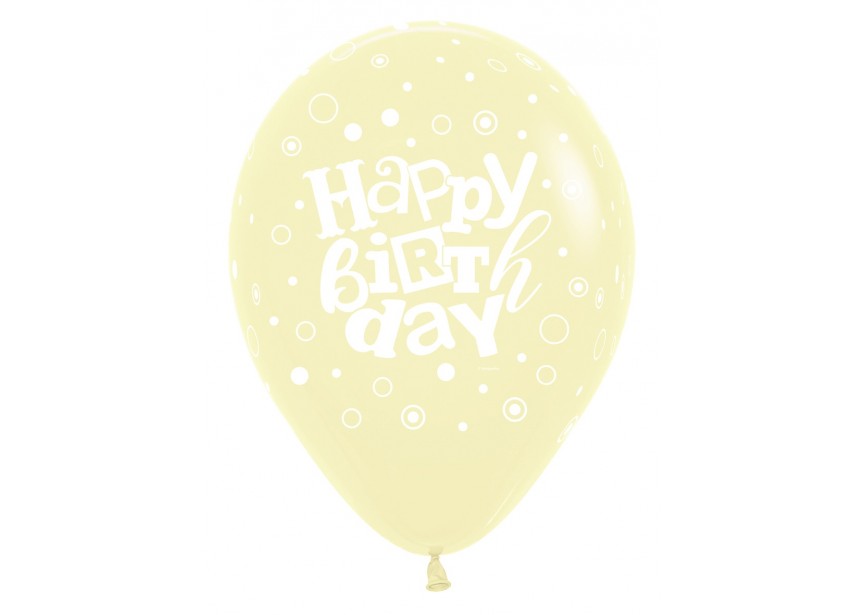 SempertexEurope-HappyBirthday-Festival-Yellow-620-12inch-R12HBFEST-LatexBalloon