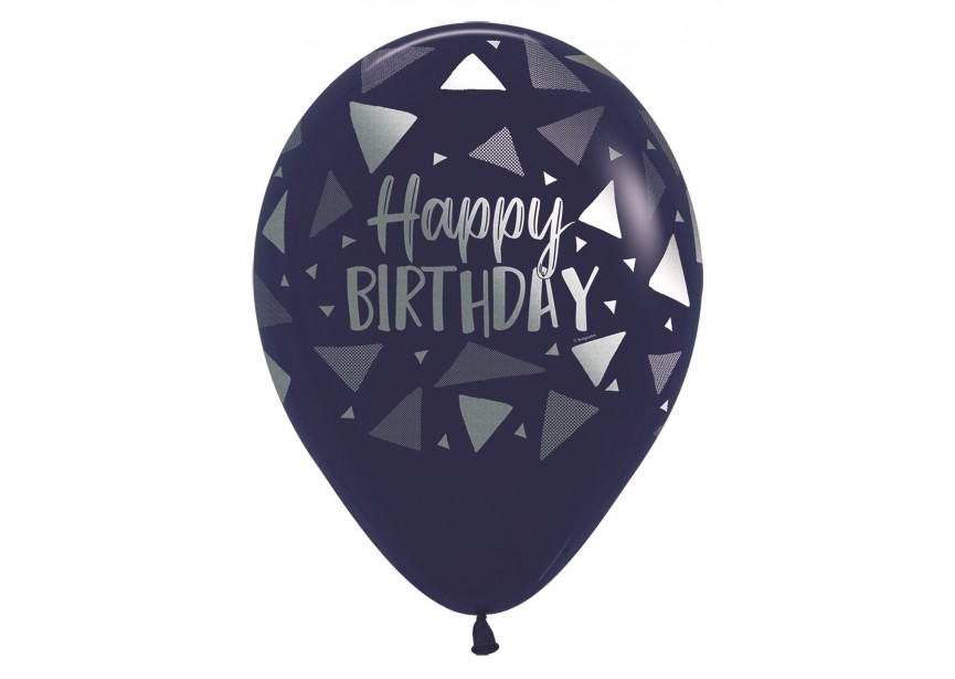 SempertexEurope-HappyBirthday-Triangles-NavyBlue-044-12inch-R12HBTR044-LatexBalloon