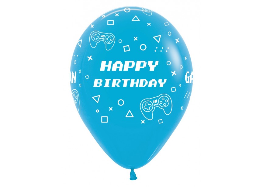 SempertexEurope-HappyBirthday-GameOn-Blue-040-12inch-R12HBGAME-LatexBalloon