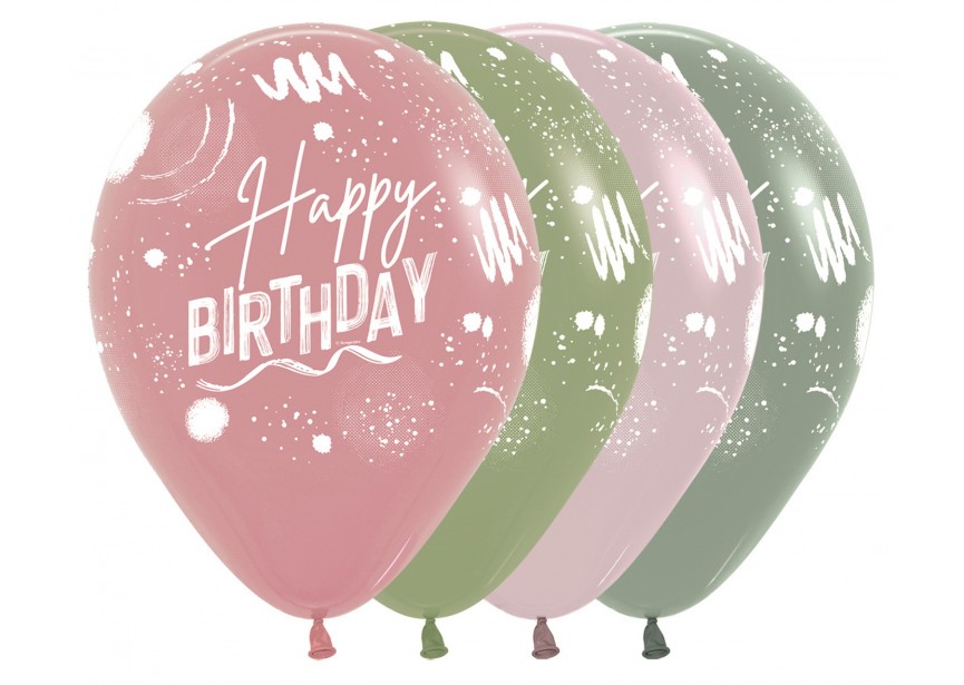 SempertexEurope-HappyBirthday-BrushDesign-Assortment-12inch-R12HBBRUSH-LatexBalloon