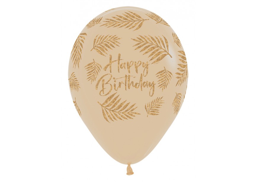 SempertexEurope-HappyBirthday-Palms-GlitterInk-071-12inch-R12HBPALM-LatexBalloon