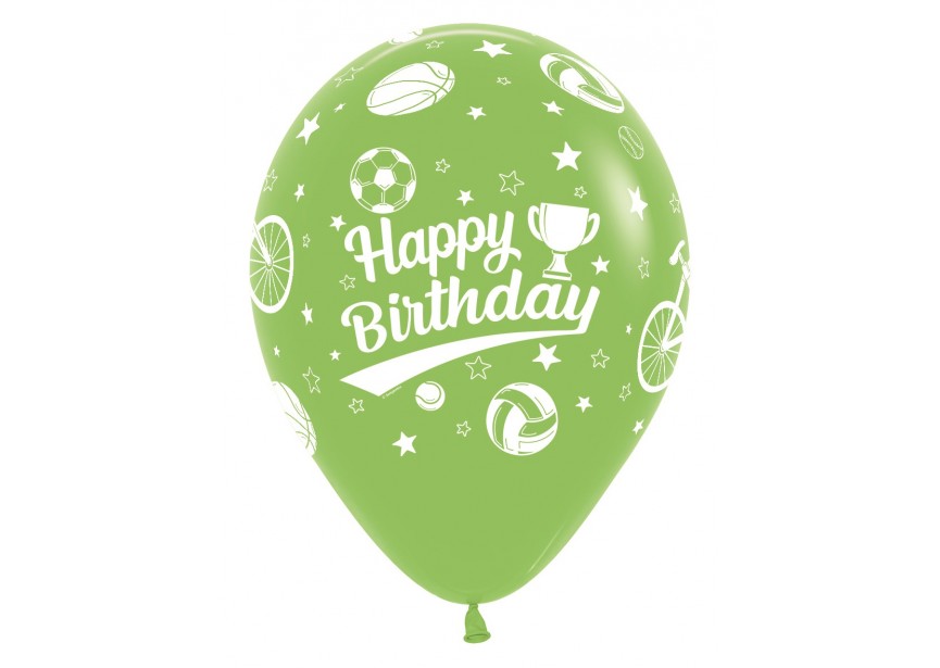 SempertexEurope-HappyBirthday-Sport-LimeGreen-031-12inch-R12HBSPORT-LatexBalloon