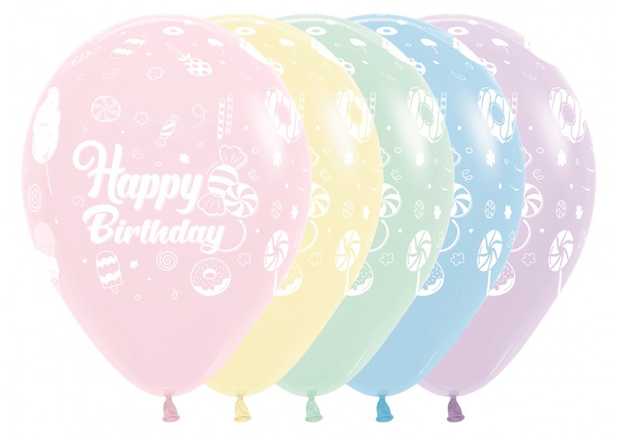 SempertexEurope-HappyBirthday-Sweet-Assortment-12inch-R12HBSWEET-LatexBalloon