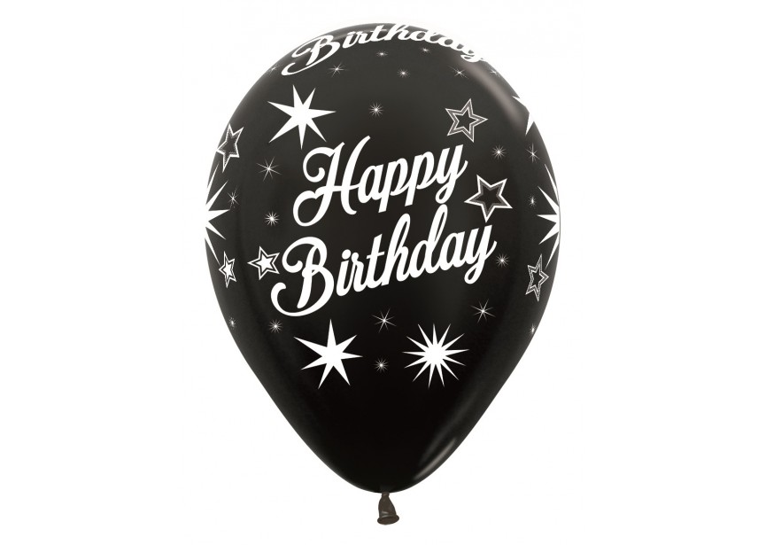 SempertexEurope-HappyBirthday-Sparkle-Metallic-Black-580-12inch-R12HBSPAR-LatexBalloon