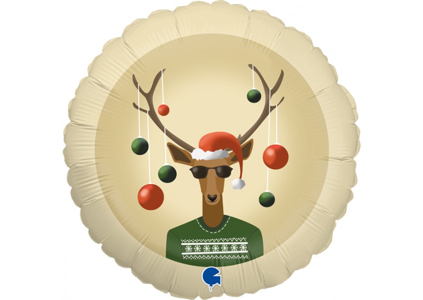 Sempertex-Folie-Betallic-Anagram-Flexmetal-Balloons-Shape-Flexmetal-Shape-Airloonz-Christmas Reindeer