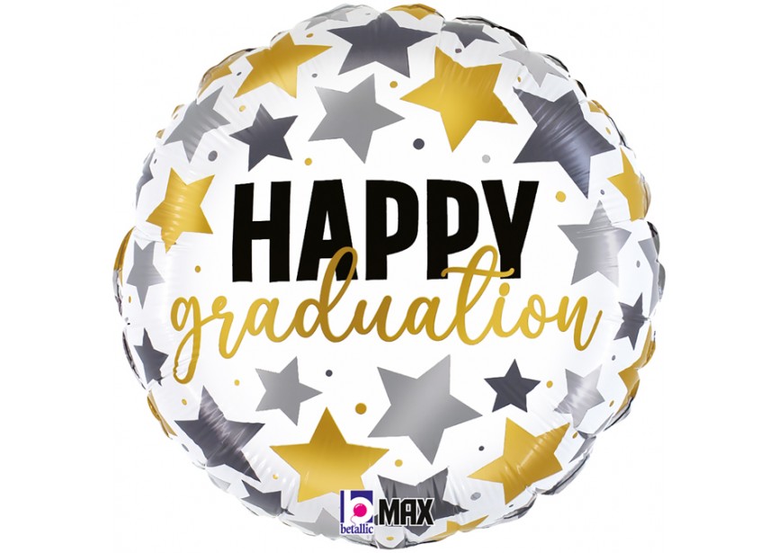 -Sempertex-Folie-Betallic-Anagram-Flexmetal-Balloons-Shape-Happy Graduation-Metallic Stars