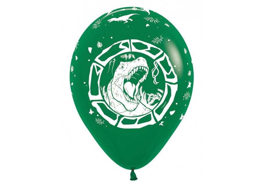 SempertexEurope-DinosaurT-Rex-ForestGreen-032-Assortment-12inch-R12TREX-LatexBalloon