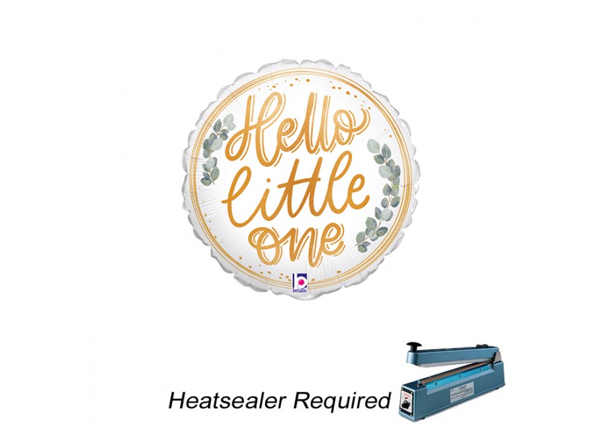 Sempertex-Folie-Betallic-Anagram-Flexmetal-Balloons-Shape-Hello Little One-9inch_heatsealer