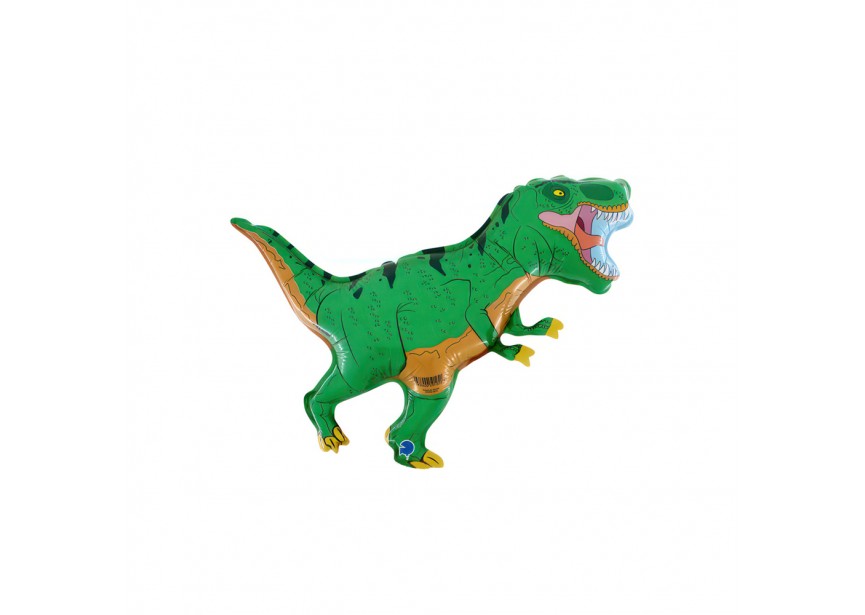 Sempertex-Folie-Betallic-Anagram-Flexmetal-Balloons-Shape-Dino-T-Rex-Green-Mini