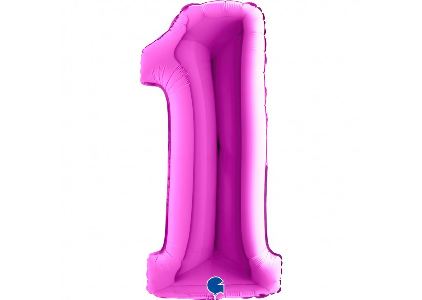 Sempertex-Folie-Betallic-Anagram-Flexmetal-Balloons-Shape-Purple-Number 1