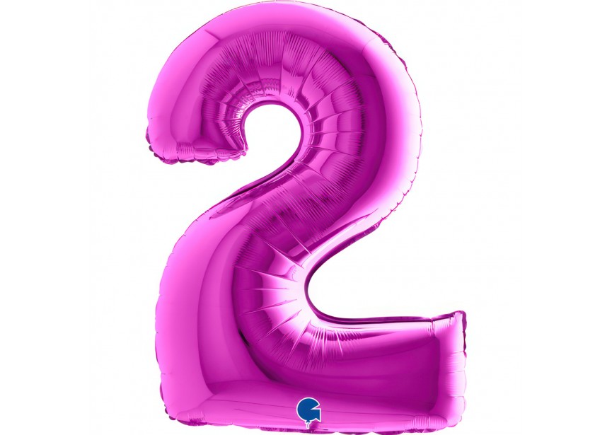 Sempertex-Folie-Betallic-Anagram-Flexmetal-Balloons-Shape-Purple-Number 2