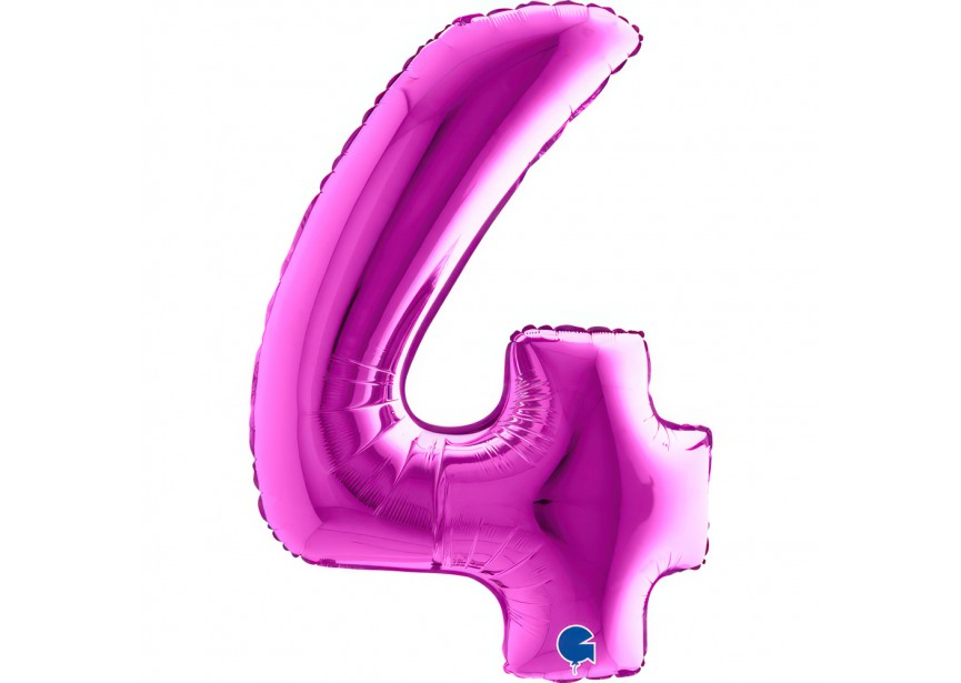 Sempertex-Folie-Betallic-Anagram-Flexmetal-Balloons-Shape-Purple-Number 4