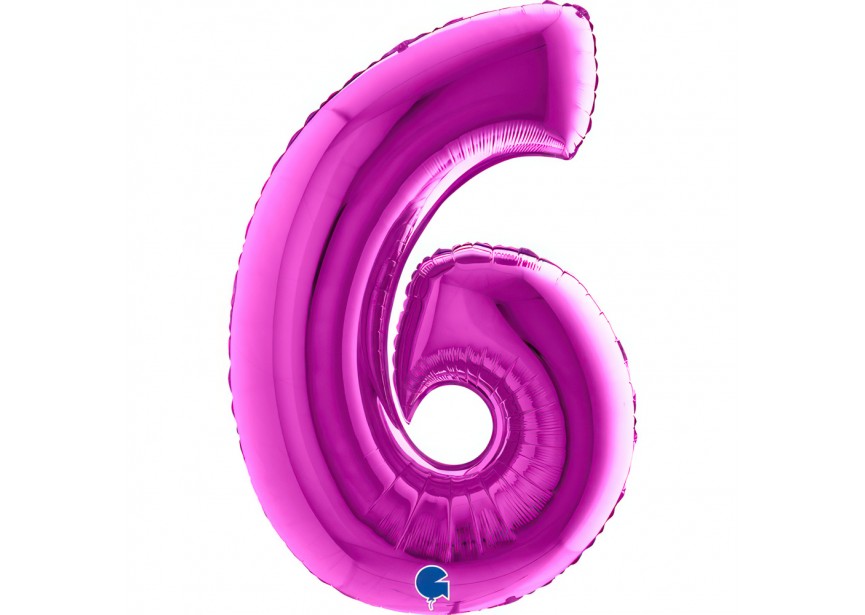 Sempertex-Folie-Betallic-Anagram-Flexmetal-Balloons-Shape-Purple-Number 6