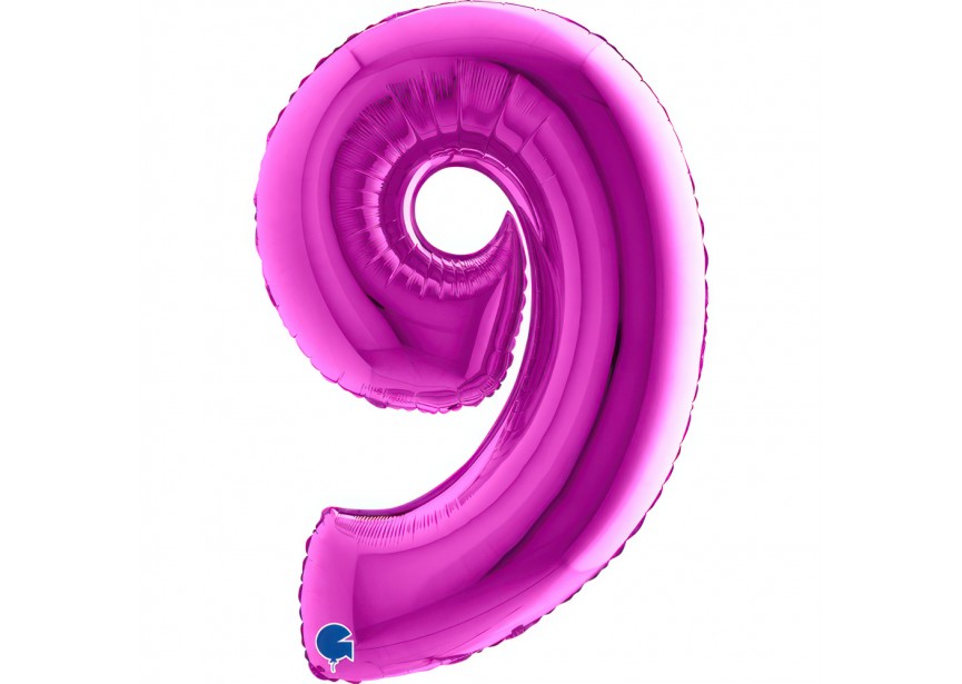 Sempertex-Folie-Betallic-Anagram-Flexmetal-Balloons-Shape-Purple-Number 9