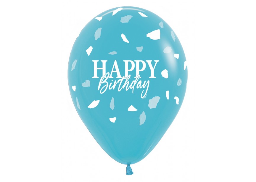 SempertexEurope-HappyBirthday-Terrazo-CaribbeanBlue-038-12inch-R12HBTZB-LatexBalloon