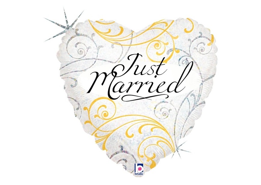 Just Married - Filigrane Herzen - 45cm