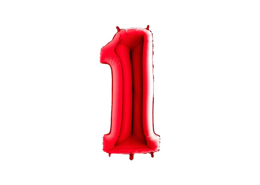 Number 1 - Red - 102cm