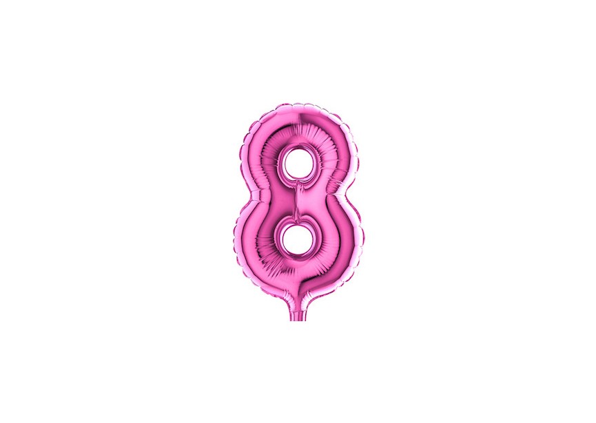 Sempertex-Folie-Betallic-Anagram-Flexmetal-Balloons-Shape-Fuchsia-Number 8