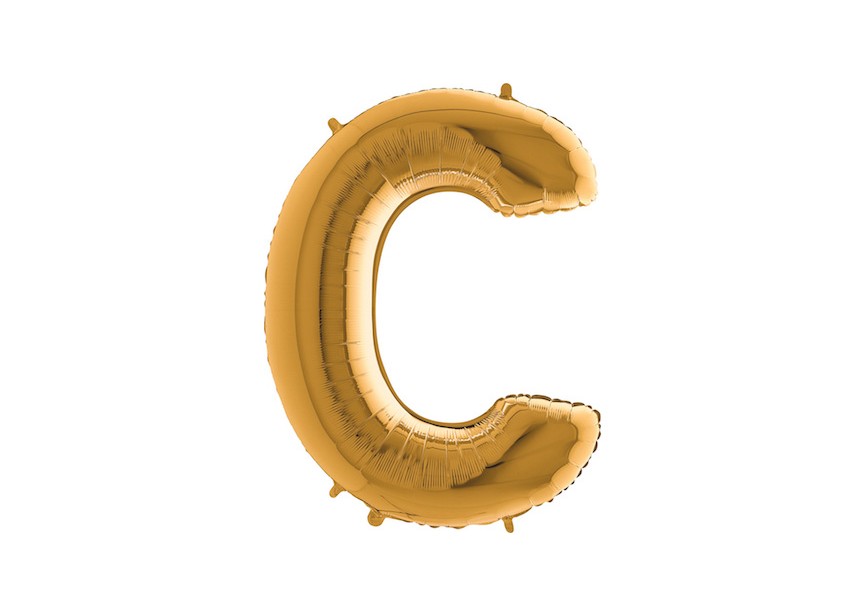 Letter C - Gold - 101cm