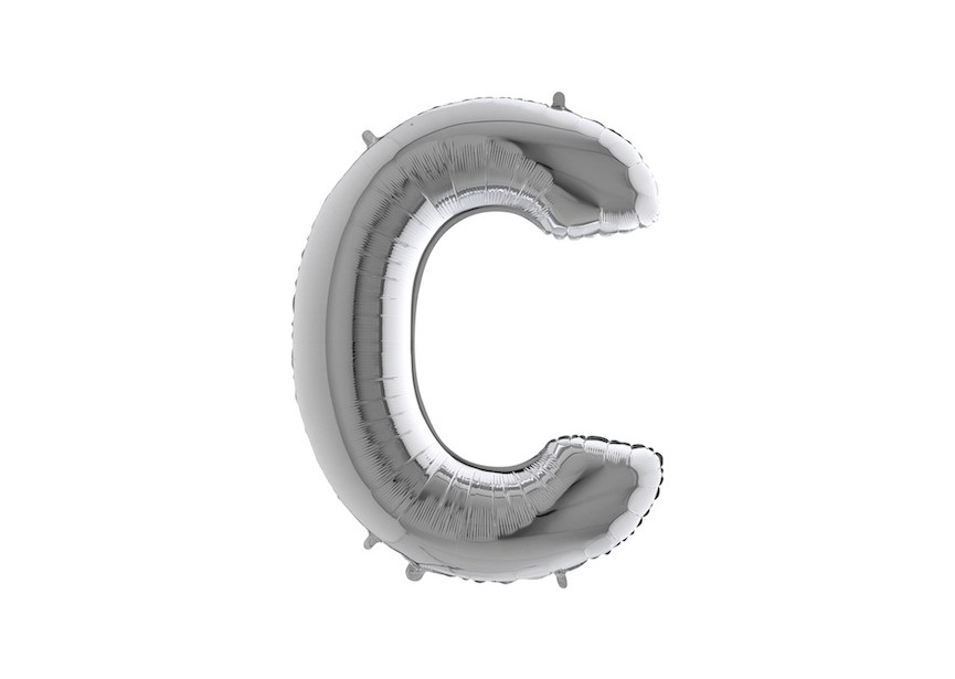 Letter C - Silver - 101cm