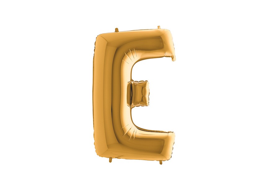 Letter E - Gold - 101cm