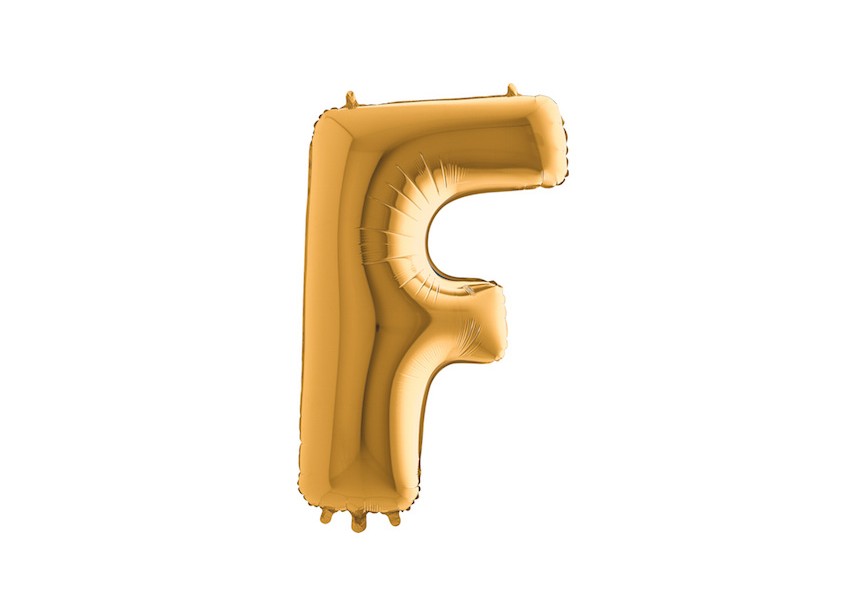 Letter F - Gold - 101cm