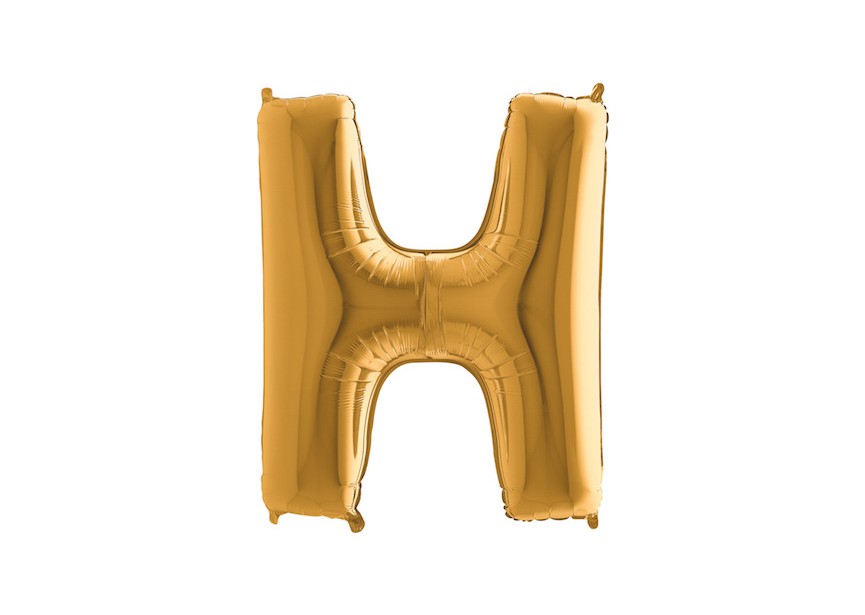 Letter H - Gold - 101cm