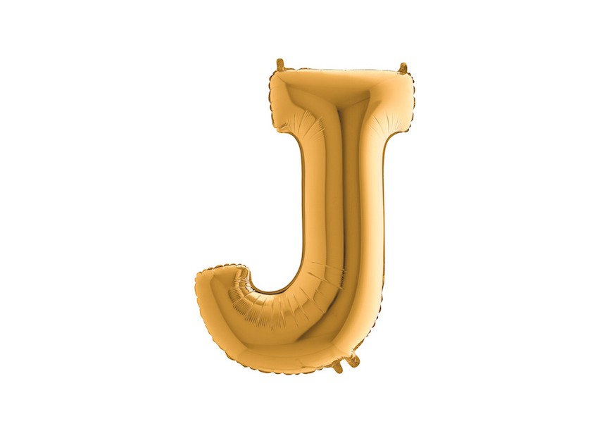 Letter J - Gold - 101cm