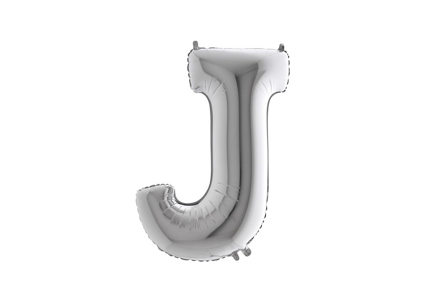 Letter J - Silver - 101cm