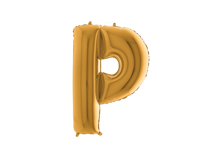 Letter P - Gold - 101cm