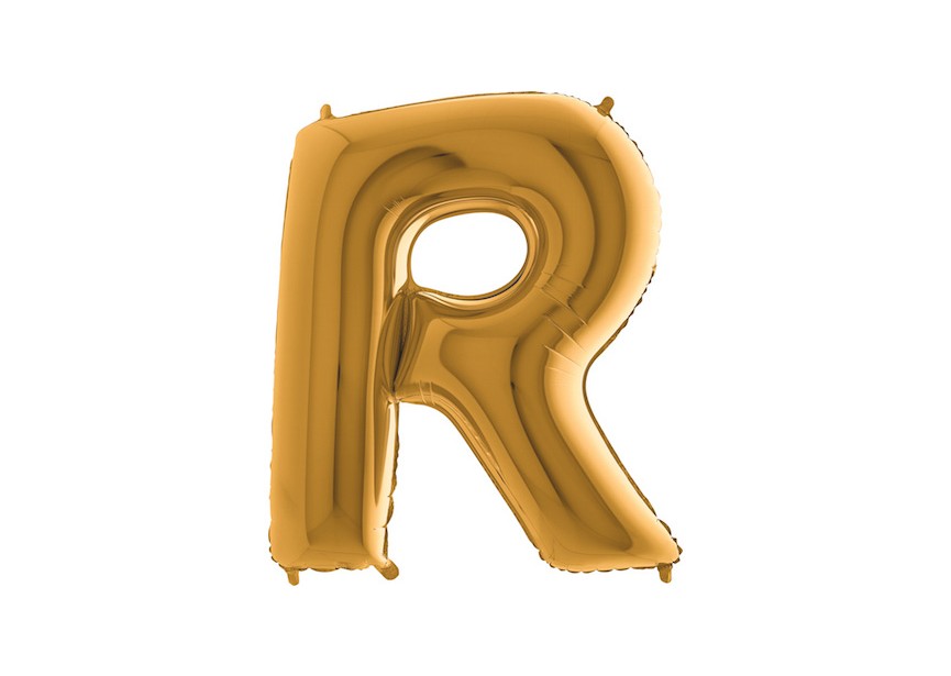 Letter R - Gold - 101cm