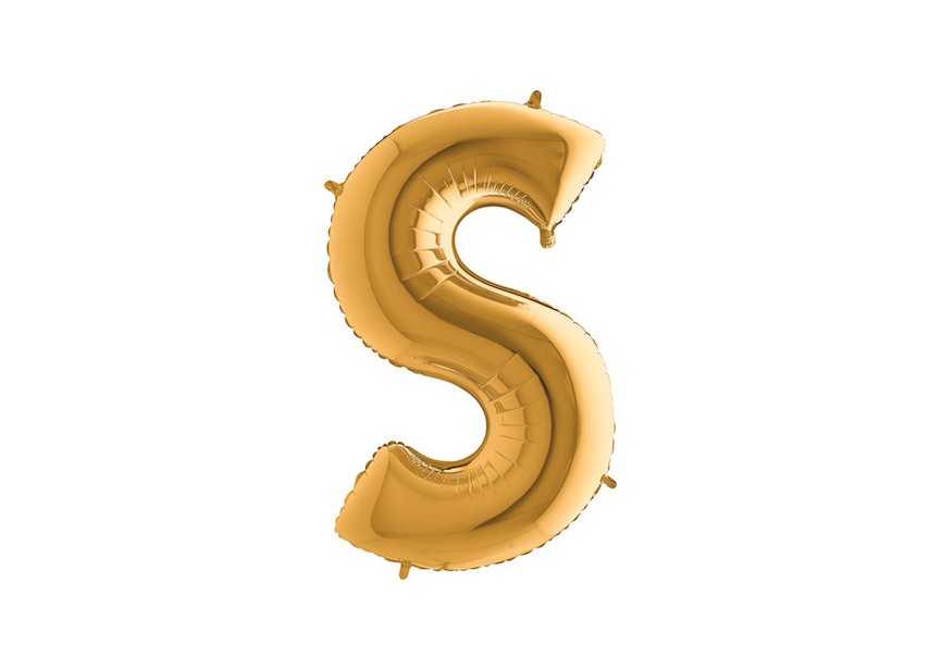 Letter S - Gold - 101cm