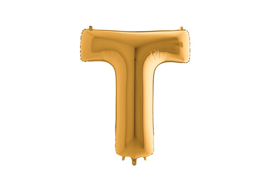 Letter T - Gold - 101cm