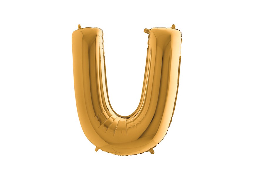 Buchstabe U - Gold - 101cm