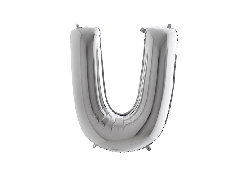 Letter U - Silver - 101cm