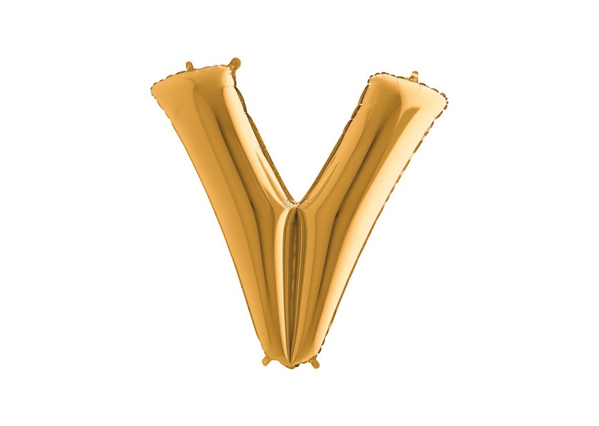 Letter V - Gold - 101cm